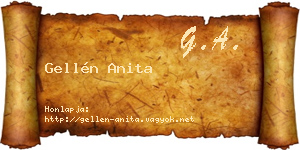 Gellén Anita névjegykártya